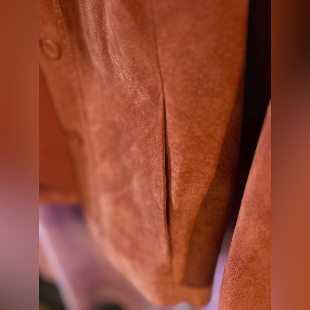 Dusty Rose Pendleton Suede Button Jacket Medium (… - image 6